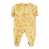 Versace Baby Girl Einfarbig bedrucktes Strampler-Mützen-Set Weiß