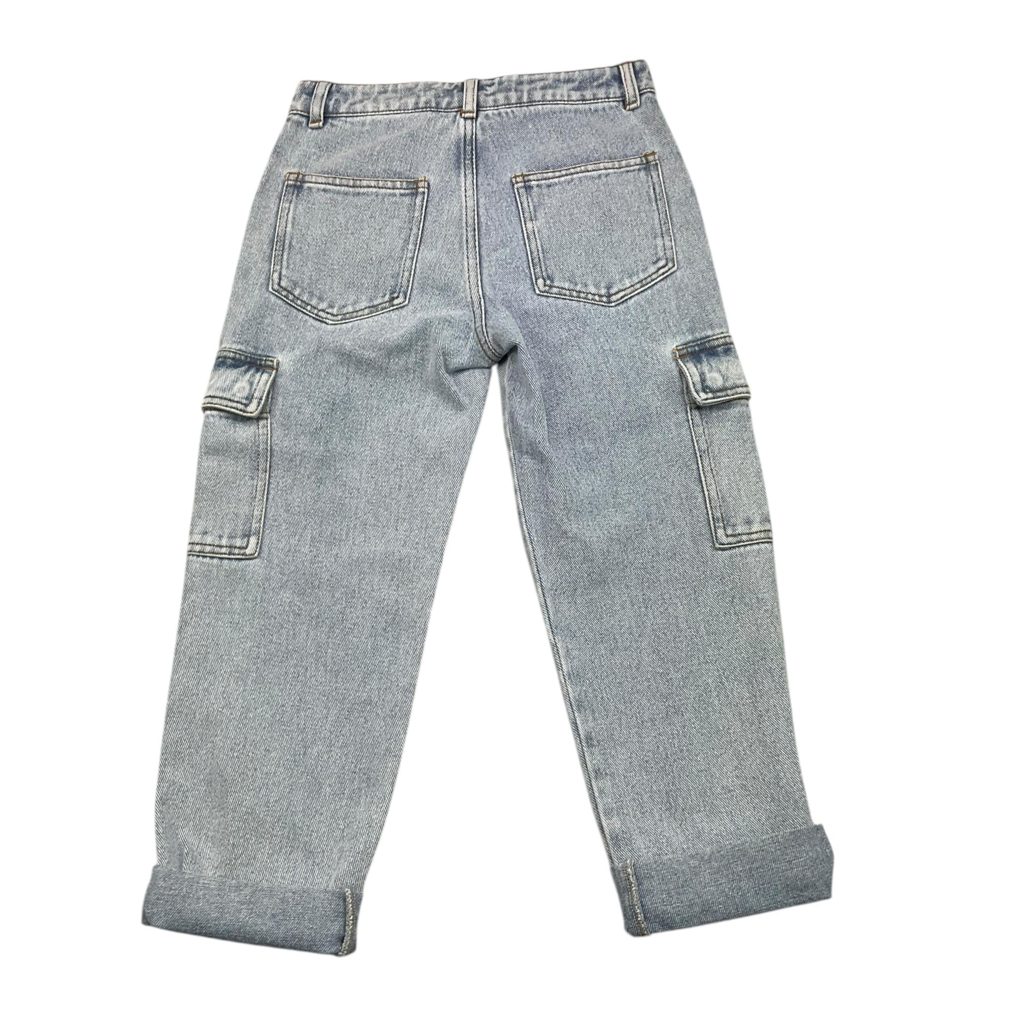 MOSCHINO jeans tinta unita con girovita regolabile Azzurro per Bambina HUP08H AZZURRO MOSCHINO 