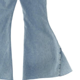 Liu Jo Jeans A Zampa Tinta Unita con Girovita Regolabile per Bambina GA5213 AZZURRO LIU JO 