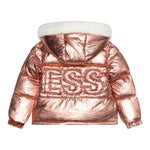 GUESS giubbino tinta unita con cappuccio e logo Rosa per Neonata K4BL05WEYO0 ROSA GUESS 