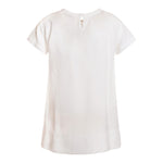 Monnalisa Maxi T-Shirt Tinta Unita con Logo per Bambina 199613S4 BIANCO MONNALISA 