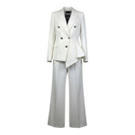 Fun & Fun Completo 2 Pezzi Giacca-Pantalone Tinta Unita per Bambina FNCJJK010733 BIANCO FUN & FUN 