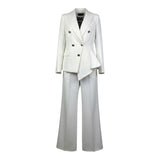 Fun & Fun Completo 2 Pezzi Giacca-Pantalone Tinta Unita per Bambina FNCJJK010733 BIANCO FUN & FUN 