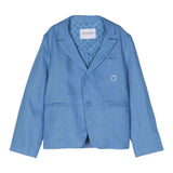 Trussardi Einreihige, schlichte Jacke in Hellblau für Neugeborene