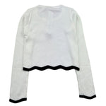 Liu Jo Maglia Girocollo Tinta Unita con Profili In Contrasto per Bambina GA5081 BIANCO LIU JO 