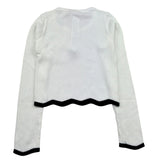 Liu Jo Maglia Girocollo Tinta Unita con Profili In Contrasto per Bambina GA5081 BIANCO LIU JO 