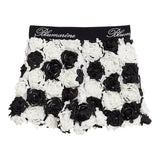 Miss Blumarine Zweifarbige Shorts mit schwarz/weißen Applikationen für Mädchen