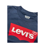 LEVI'S shirt girocollo tinta unita con logo Blu per Bambino 6E8646XX BLU LEVI'S 