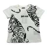 Just Cavalli T-Shirt Girocollo Tinta Unita con Logo per Neonato JIP26130TS BIANCO JUST CAVALLI 