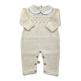 BABY LORD tutina tinta unita con colletto Panna per Neonata 300 PANNA BABY LORD 