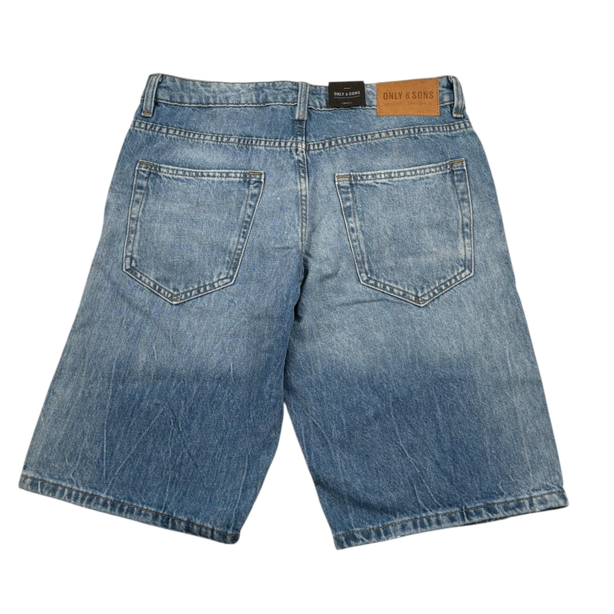 Only Sons Bermuda In Denim Tint Unita Blu per Bambino ONSAVI BLU ONLY SONS 
