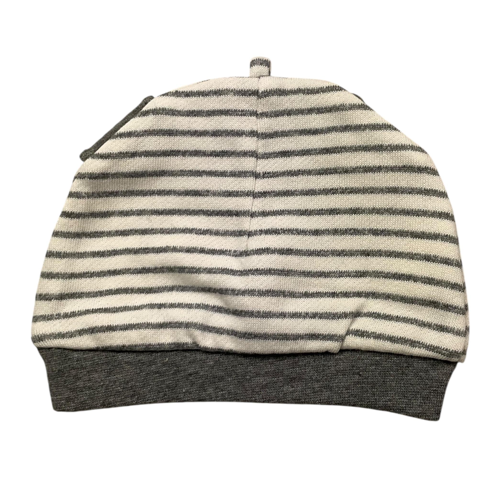 NINNAOH cappello bicolore con fantasia a righe Bianco/grigio per Neonato 2621XXX BIANCO/GRIGIO NINNAOH 