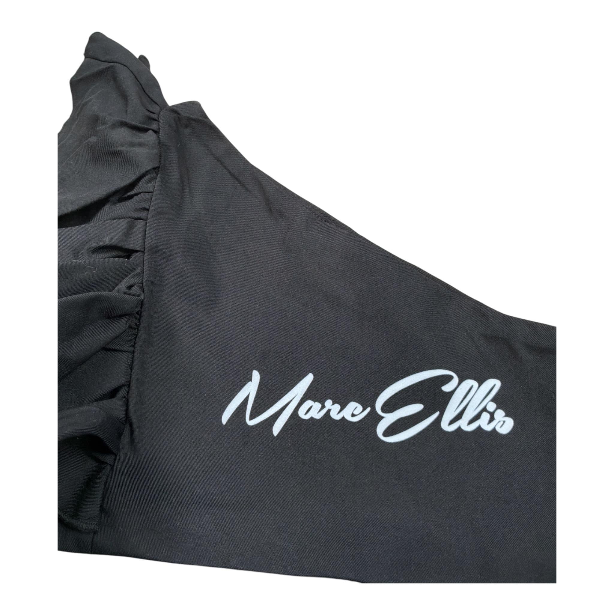 Marc Ellis Top tinta unita con Balze Nero per Bambina JMJTP01226 NERO MARC ELLIS 