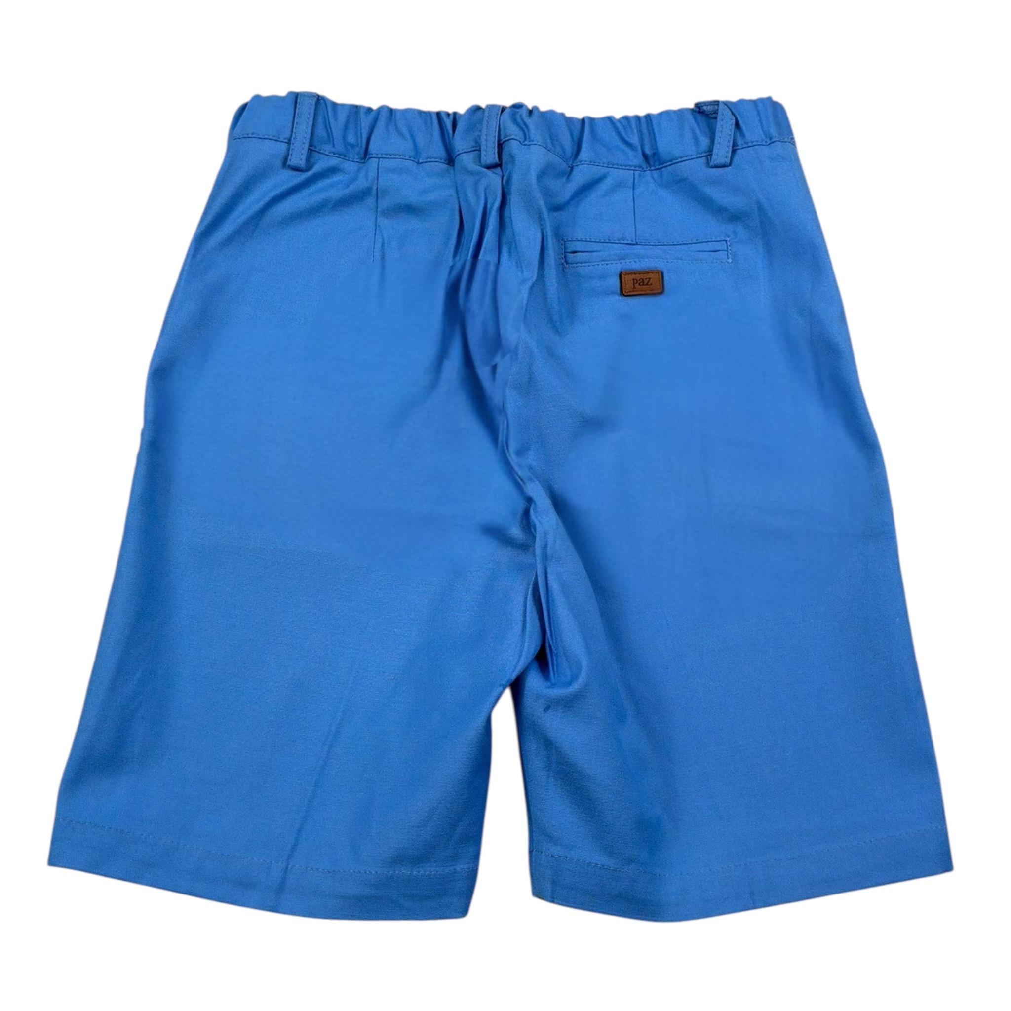 Paz Rodriguez Bermuda Tinta Unita con Girovita Regolabile per Bambino 00745260 AZZURRO PAZ RODRIGUEZ 