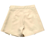 Vicolo Short Einfarbig Mit Verstellbarer Taille Creme Für Mädchen