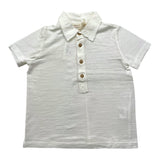 Zhoe &amp; Tobiah Einfarbiges Poloshirt Halbarm Weiß Für Babys