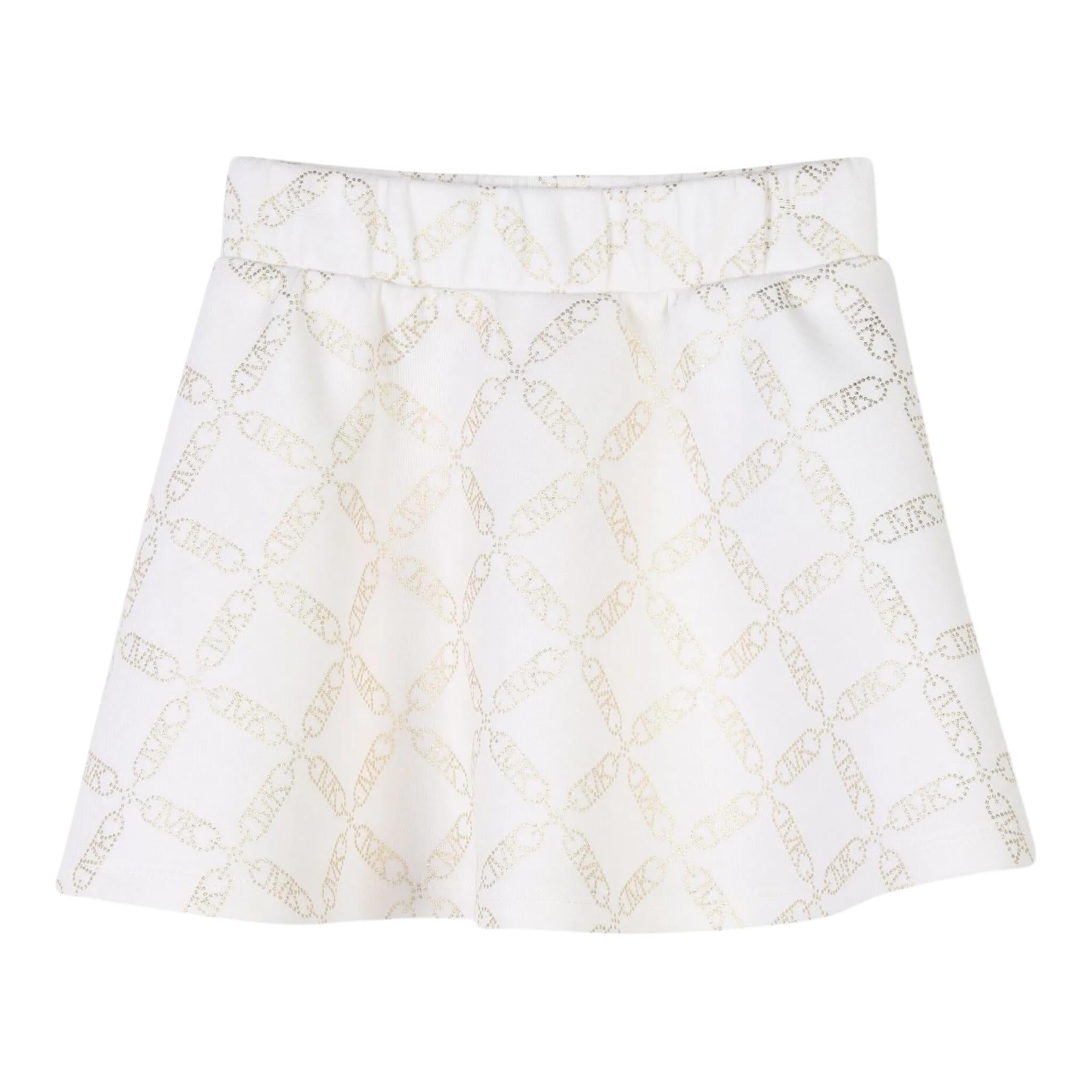 Michael Kors Completo 2 Pezzi Felpa-Gonna tinta unita Panna per Neonata R30306 PANNA MICHAEL KORS 