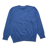 Never Too Strickjacke Einfarbig V-Ausschnitt Blau Für Jungen