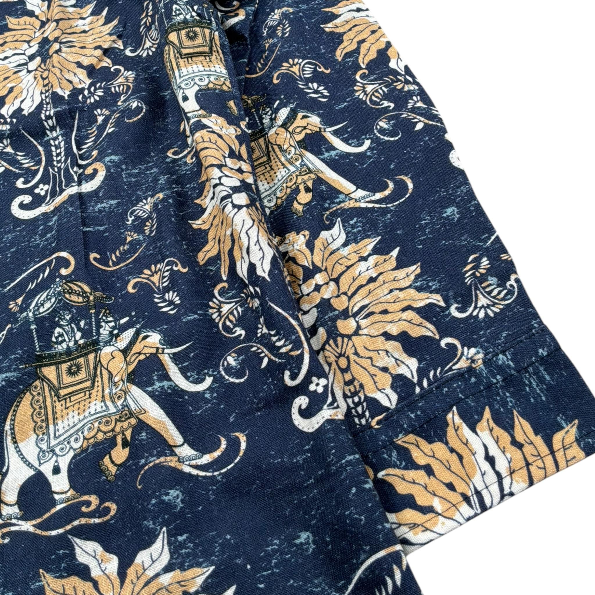 Over-D Camicia Tinta Unita con Fantasia per Bambino OK1135SCM BLU OVER-D 