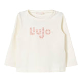 LIU JO shirt girocollo tinta unita con stampa Panna per Neonata KF4090N PANNA LIU JO 