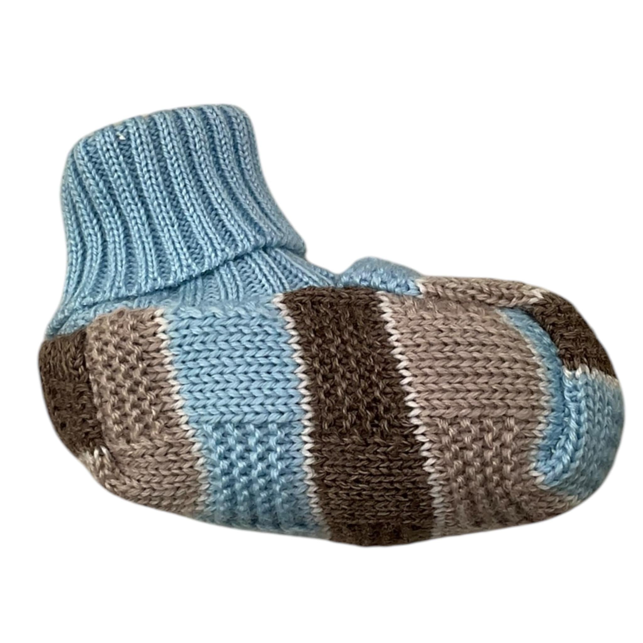 MARLU' babbucce tinta unita con fantasia a righe Beige per Neonato IB67S BEIGE MARLU' 