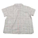 Petit Indi Camicia Tinta Unita con Fantasia A Quadri per Bambino SS25BK7427X BIANCO PETIT INDI 