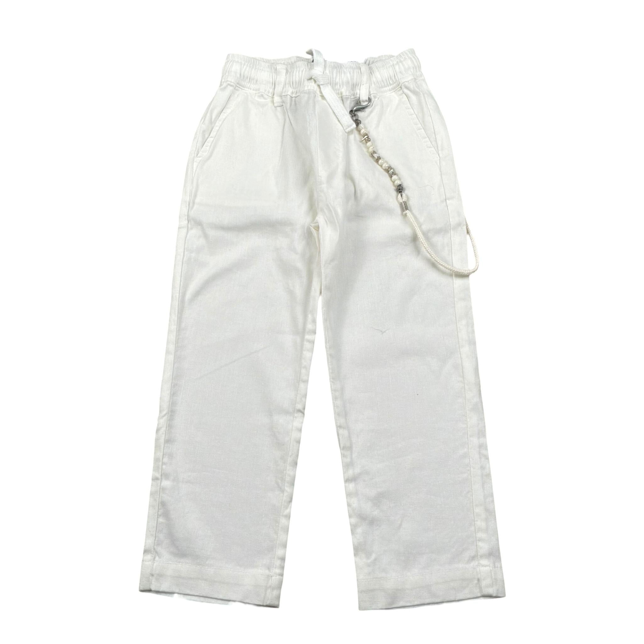 Please Pantalone Tinta Unita con Elastico In Vita per Bambino PE75300B73 BIANCO PLEASE 