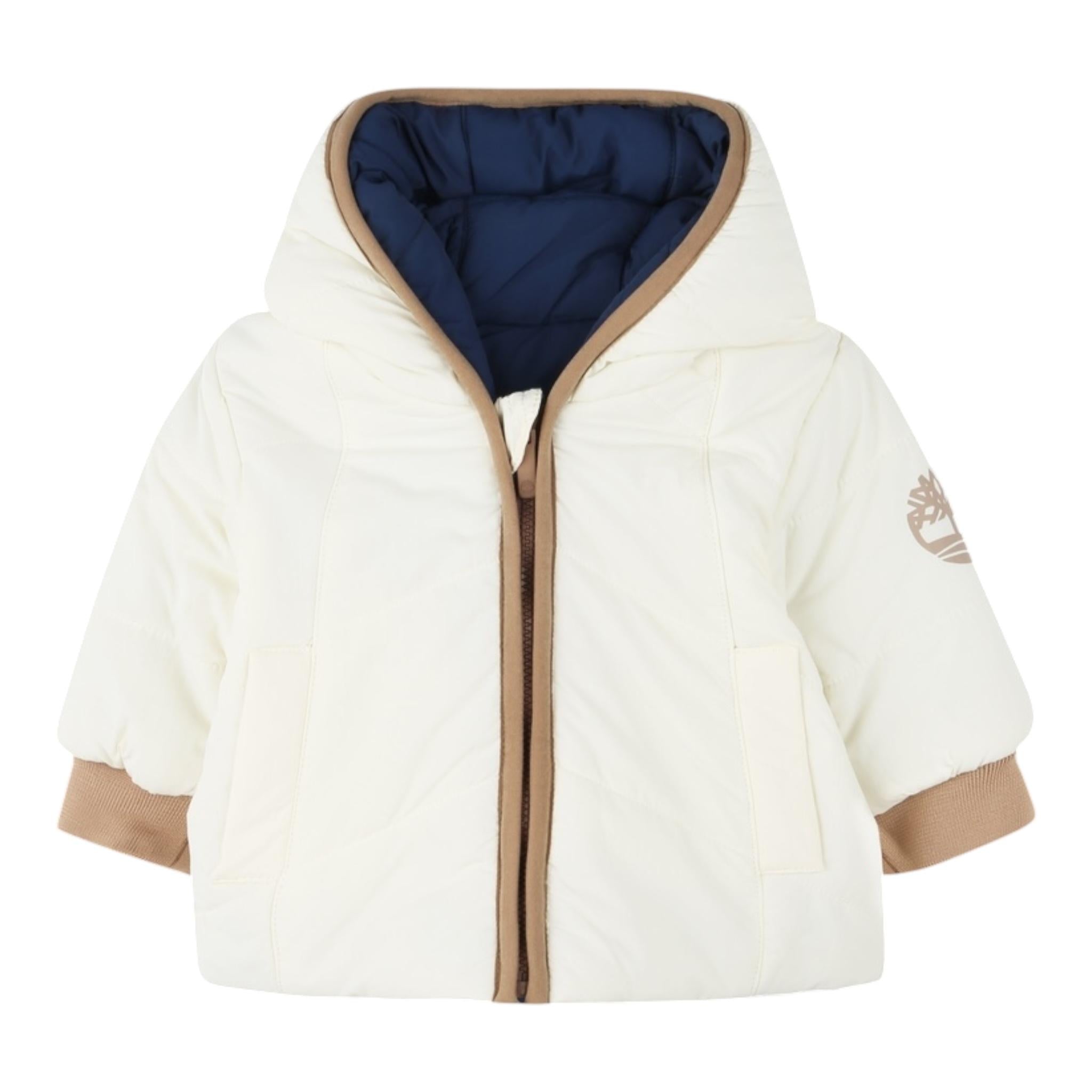 TOMMY HILFIGER giubbino bicolore reversibile Panna/blu per Neonato T60226 PANNA/BLU TOMMY HILFIGER 