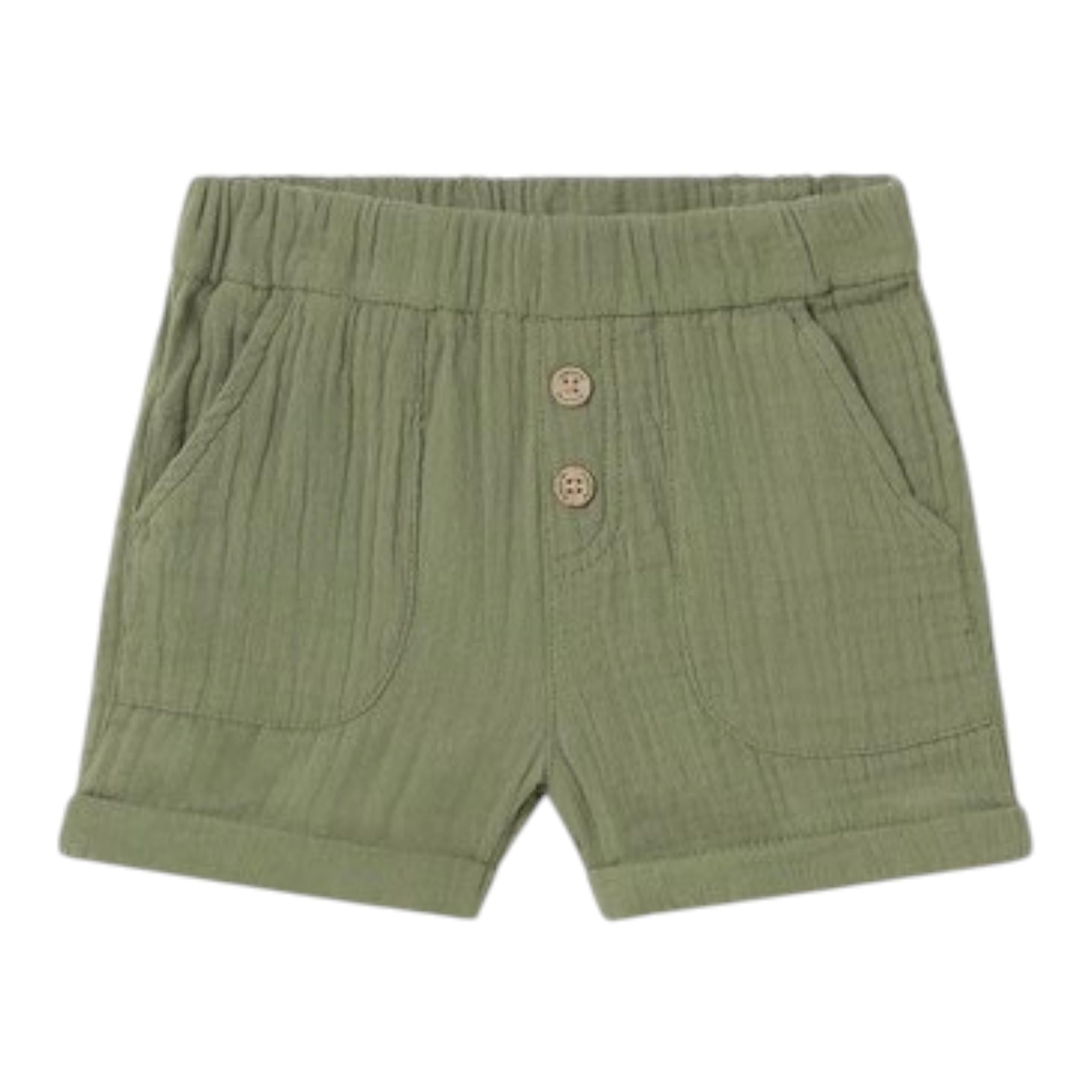Mayoral Bermuda Tinta Unita con Elastico In Vita per Neonato 1241 VERDE MAYORAL 