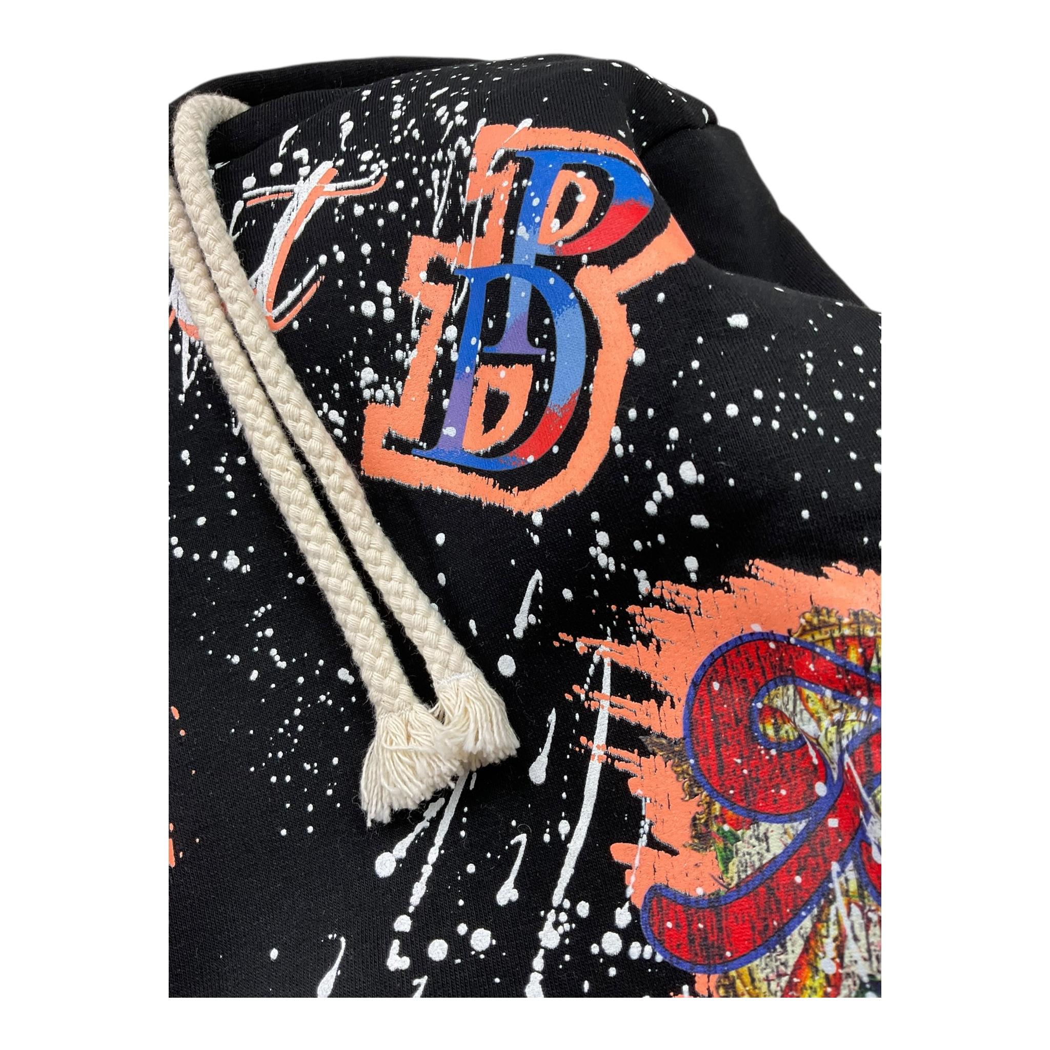 PATRIOT felpa tinta unita con cappuccio e stampa Nero per Bambino FE0038 NERO PATRIOT 