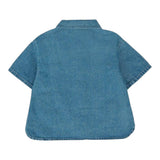 Moschino Camicia In Denim Tinta Unita Mezza Manica per Neonato MUC01FX BLU MOSCHINO 