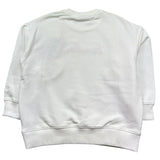 Saint Barth Felpa Chiusa Girocollo Tinta Unita con Ricami per Bambina BRIONY BIANCO SAINT BARTH 