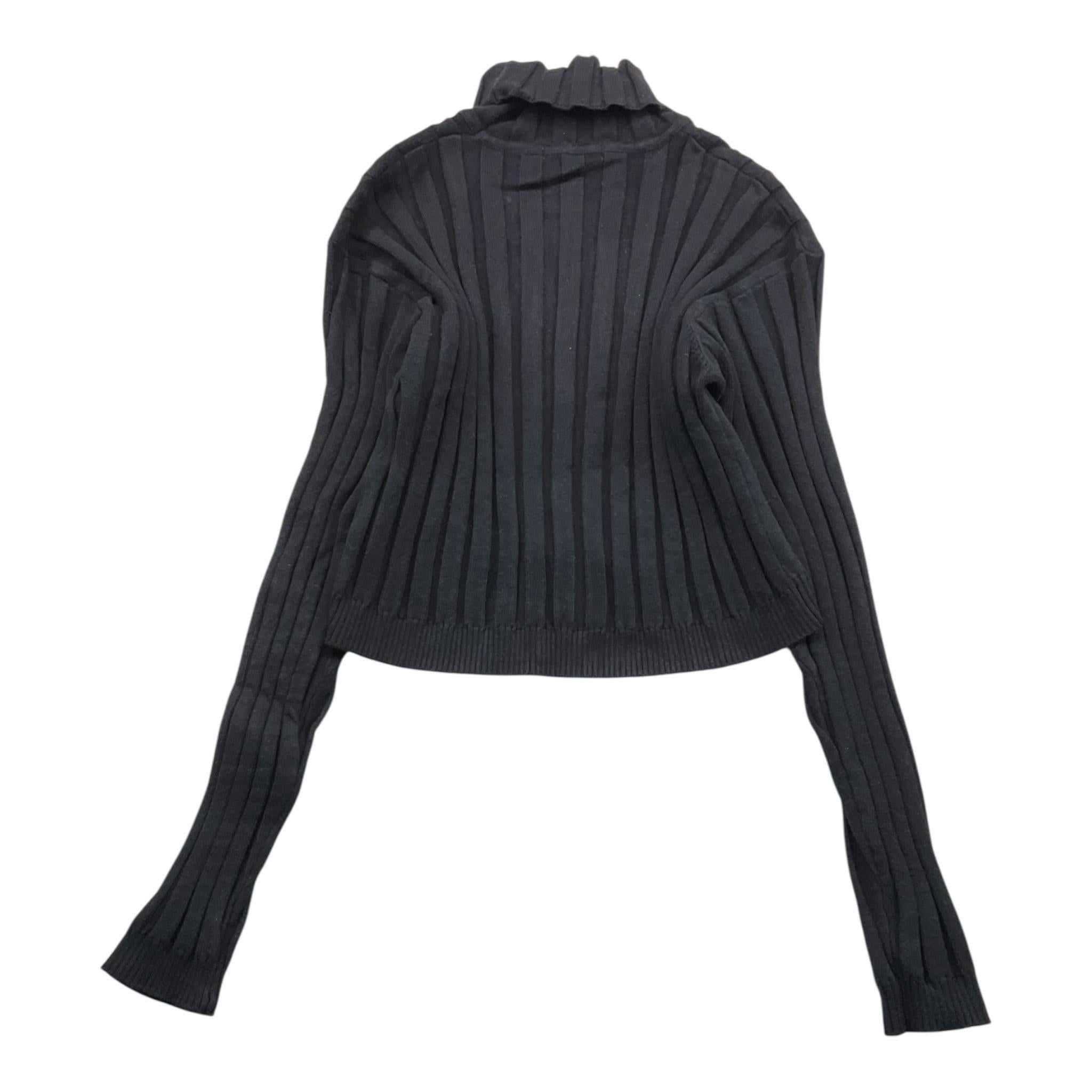 MET maglia tinta unita a costine collo alto Nero per Bambina ME452 NERO MET 