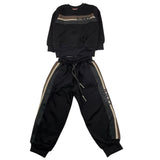 MAISON 9 PARIS completo 2 pezzi felpa-pantalone tinta unita Nero per Neonato F70057 NERO MAISON 9 PARIS 