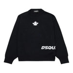 DSQUARED2 maglia tinta unita girocollo con stampa Nero per Bambino DQ2453X NERO DSQUARED2 