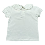 Lalalu' T-Shirt Tinta Unita con Colletto per Neonata TSL170PB BIANCO LALALU' 