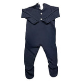 Wedoble Baby Boy Einfarbig Langarm Strampler Blau