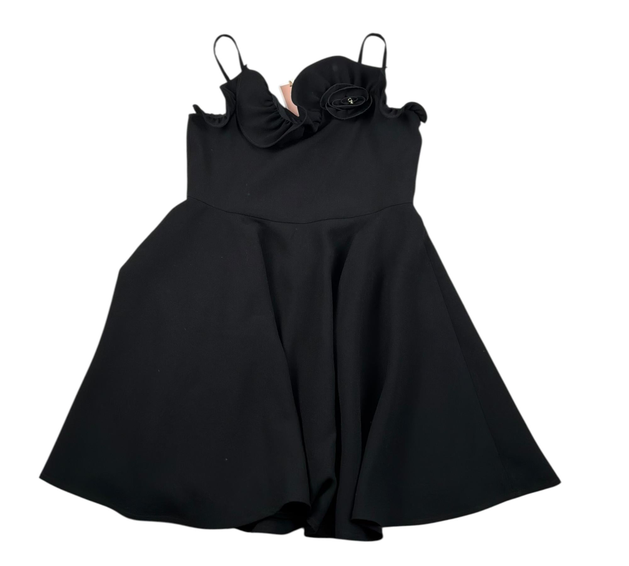 Elisabetta Franchi Abito A Bretelle Tinta Unita con Applicazioni per Bambina EFAB604X NERO ELISABETTA FRANCHI 