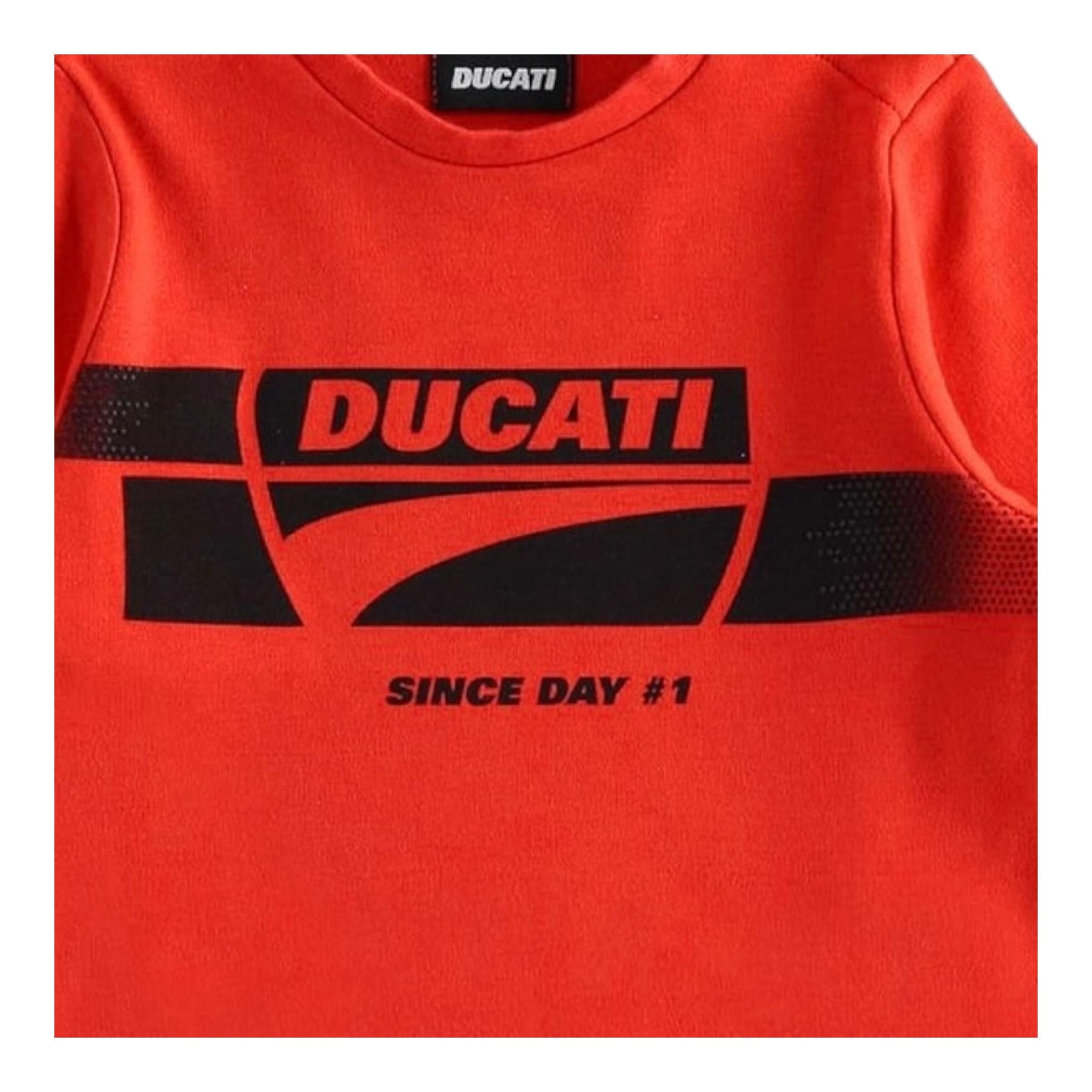 DUCATI shirt girocollo tinta unita con stampa Rosso per Neonato G5611 ROSSO DUCATI 