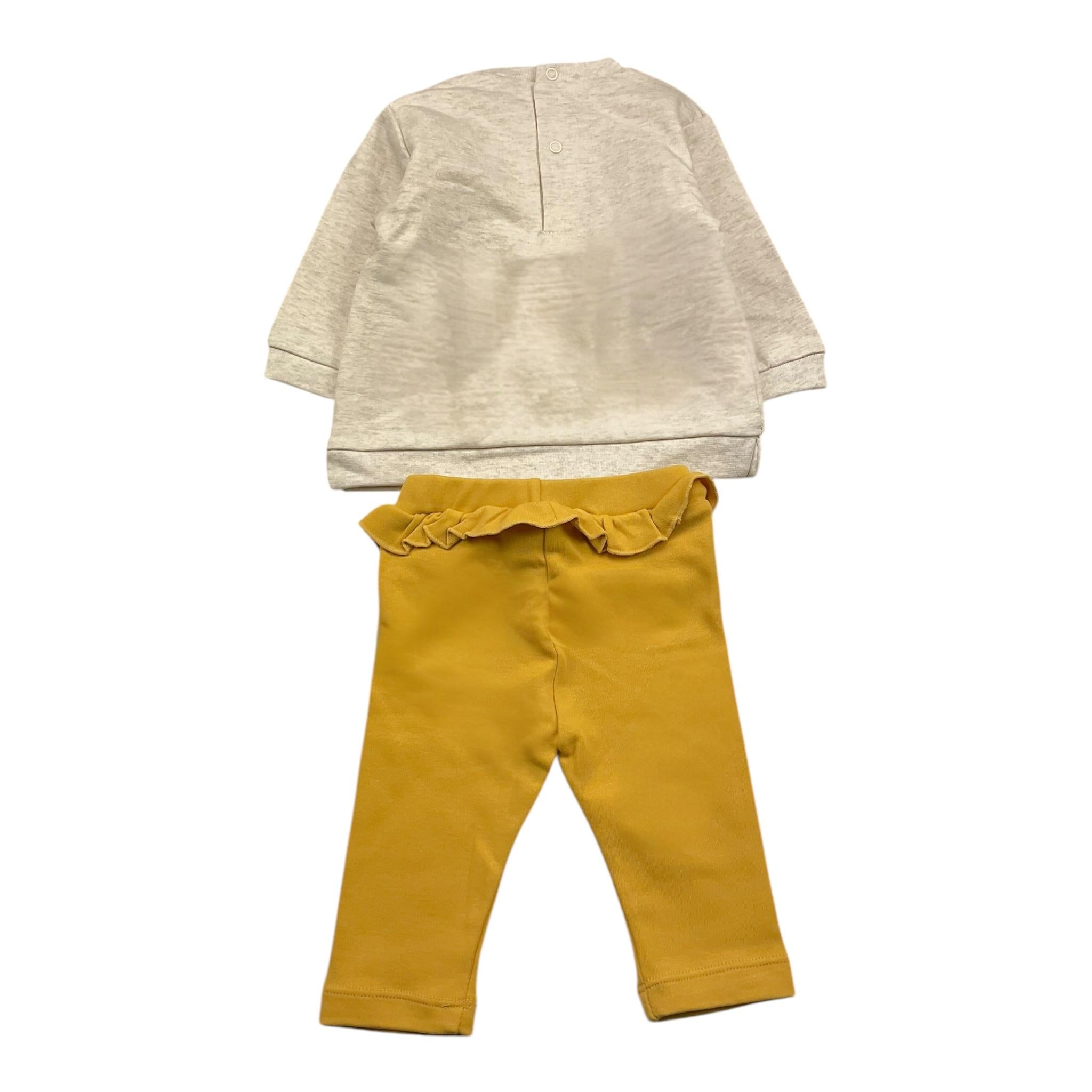 MAYORAL completo bicolore felpa-leggins con stampa Giallo per Neonata 2786 GIALLO MAYORAL 