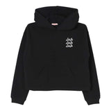 LIU JO felpa chiusa con cappuccio tinta unita con logo Nero per Bambina GF4052 NERO LIU JO 