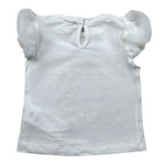 Miss Grant T-Shirt Girocollo Tinta Unita con Stampa In Contrasto per Neonata MG1336X BIANCO MISS GRANT 