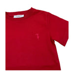 TRUSSARDI t-shirt girocoll tinta unita con stampa in contrasto Rosso per Bambino TBA25081TS ROSSO TRUSSARDI 