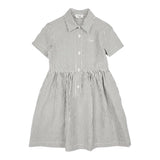 Il Gufo Abito Mezza Manica Tinta Unita con Fantasia A Righe per Bambina P25VM780C1080 BIANCO IL GUFO 