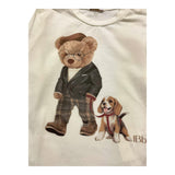 LE BEBE' shirt girocollo tinta unita con stampa orso Panna per Neonato LBB4778 PANNA LE BEBE' 
