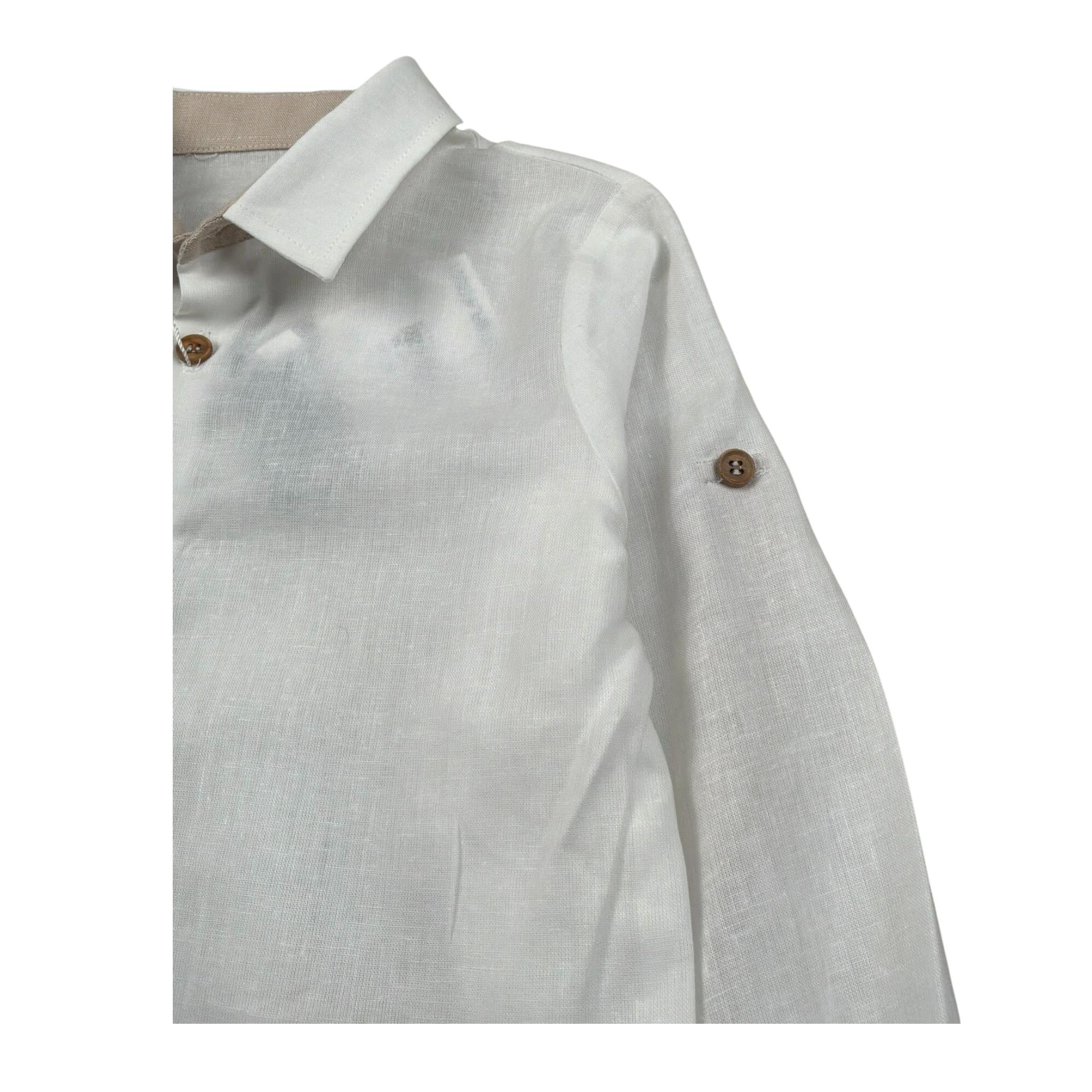 New Gereration Camicia Manica Lunga tinta unita Panna per Neonato 51193N PANNA NEW GERERATION 