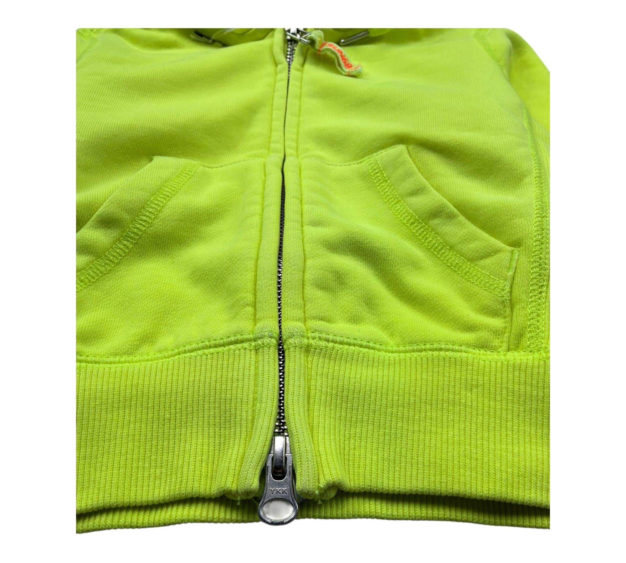 Sun68 Felpa con Zip E Cappuccio Tinta Unita per Bambino F31304 GIALLO FLUO SUN68 