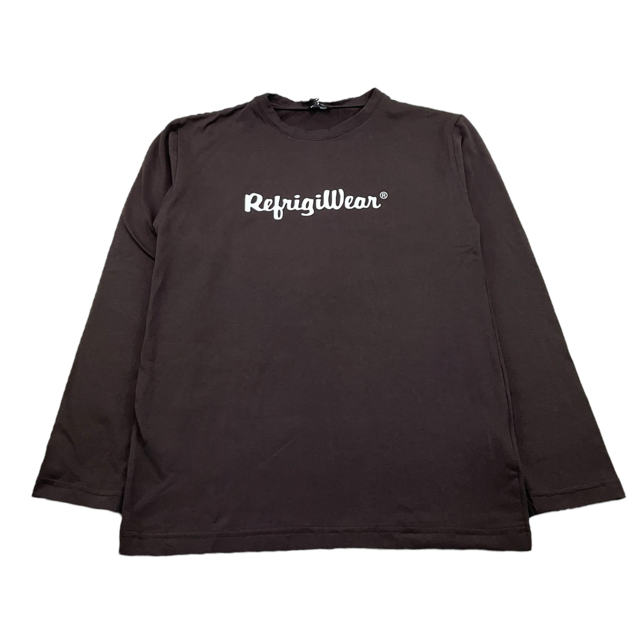 REFRIGIWEAR shirt girocollo tinta unita cn logo Marrone per Bambino RW358 MARRONE REFRIGIWEAR 