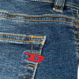 Diesel Jeans Tinta Unita con Girovita Regolabile per Bambino J00809 BLU DIESEL 