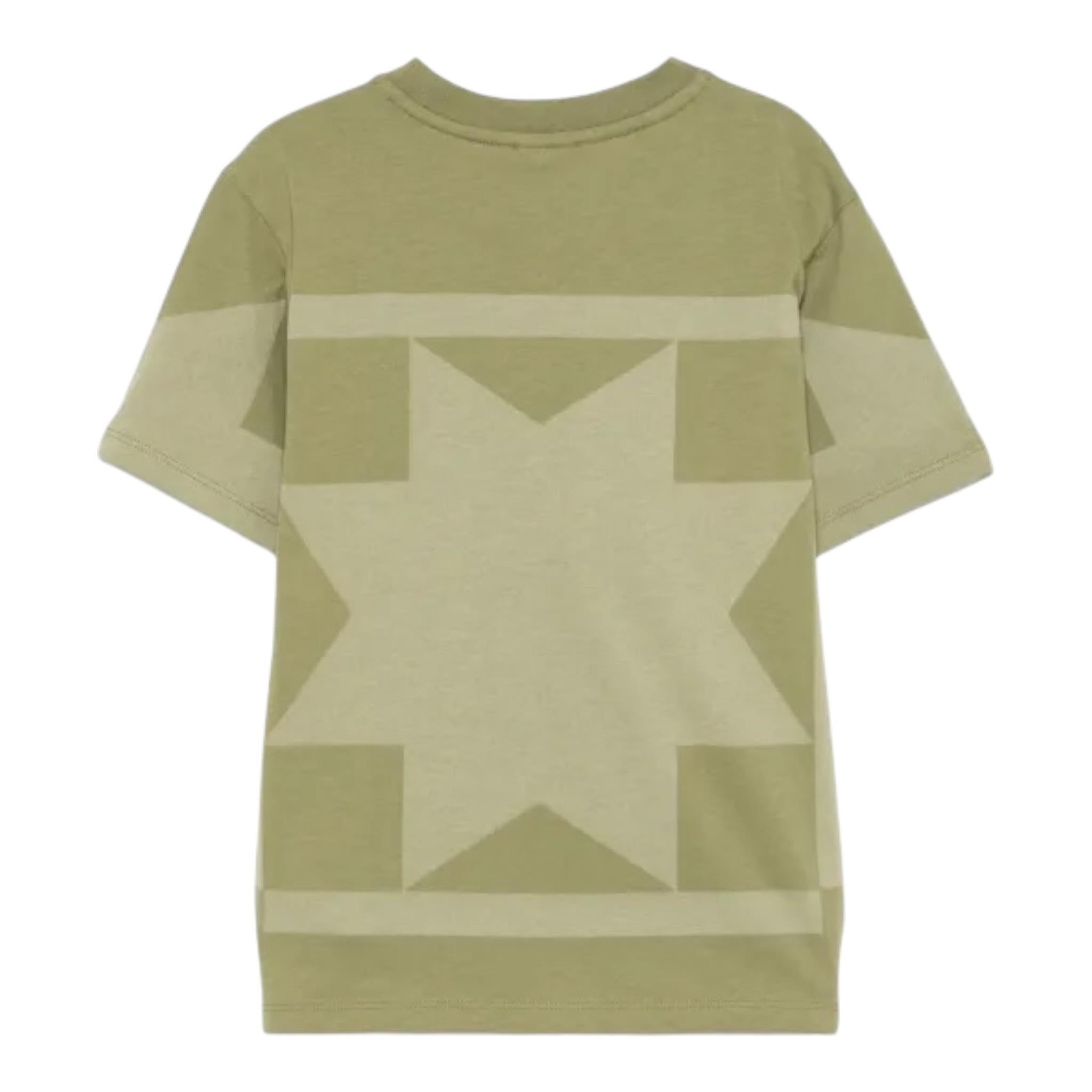 Missoni T-Shirt Girocollo Tinta Unita con Stampa per Bambino GW8P11 VERDE MISSONI 